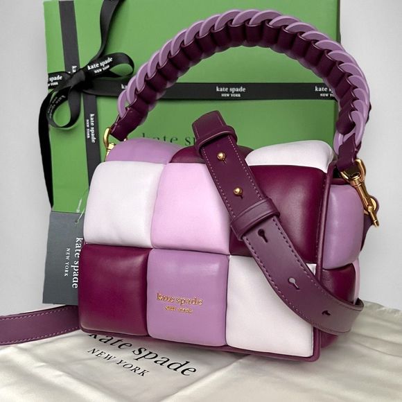 🚫SOLD ON MERCARI🚫 Kate Spade Boxxy Lambskin Leather Crossbody Bag in Purple - Picture 8 of 17